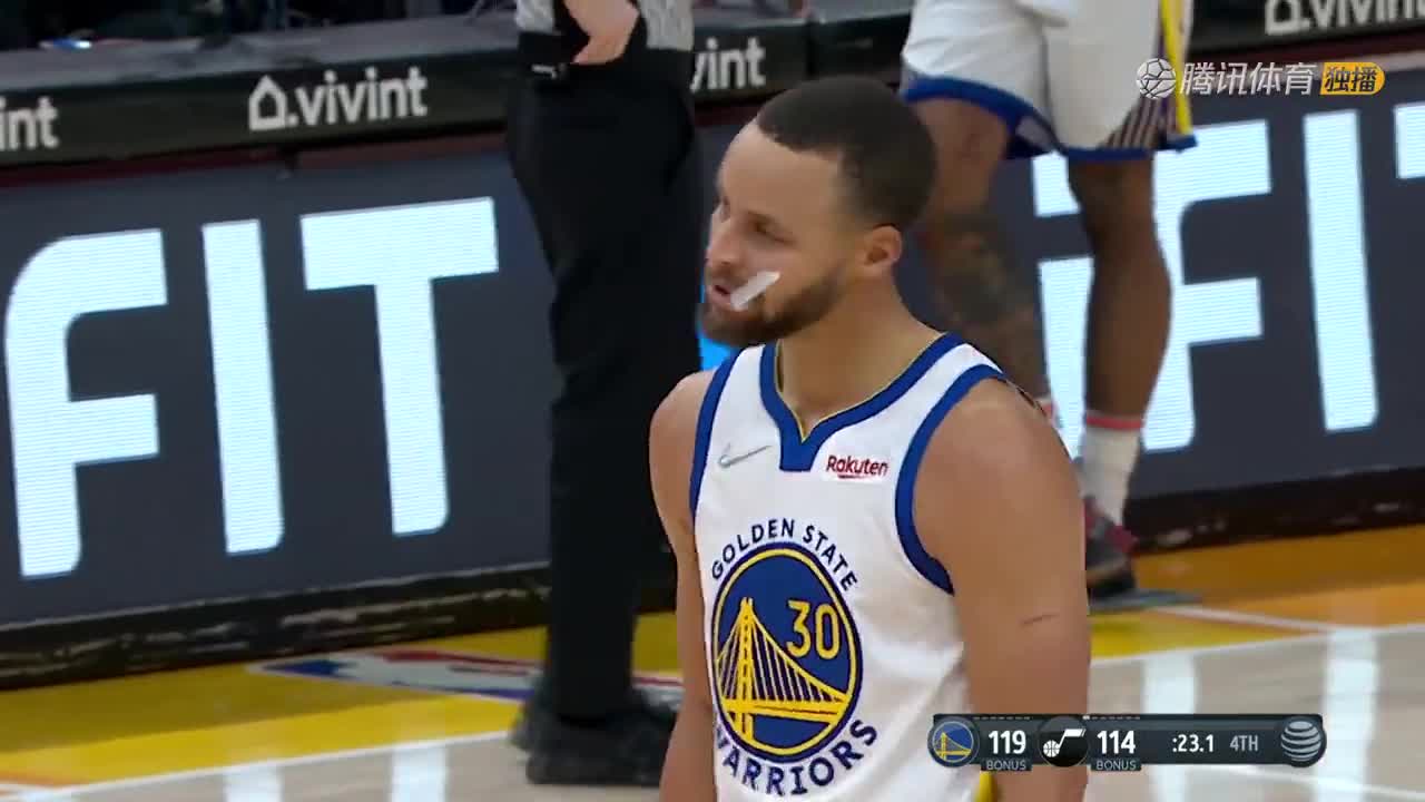 瞧瞧这人气，又打服一客场！库里罚球爵士主场球迷高呼MVP！